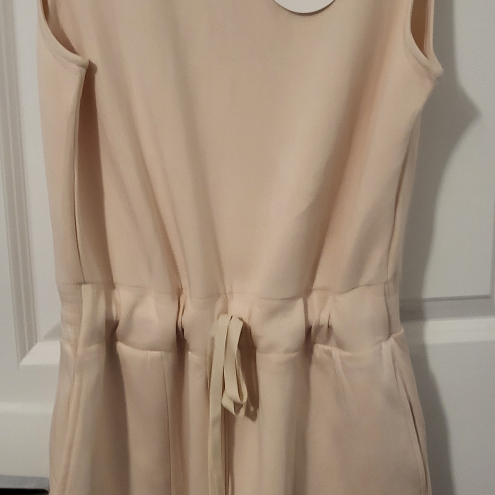 Elegant Cream Sleeveless Dress